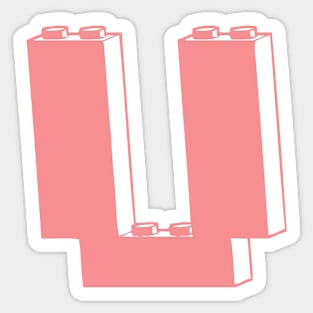 THE LETTER U Sticker